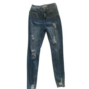 Wax Jean Skinny Distressed Jeans